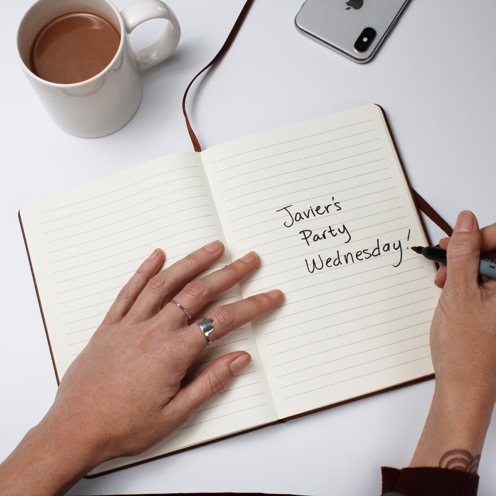 Be Strong & Courageous — Leather Journal | Joshua 1:9