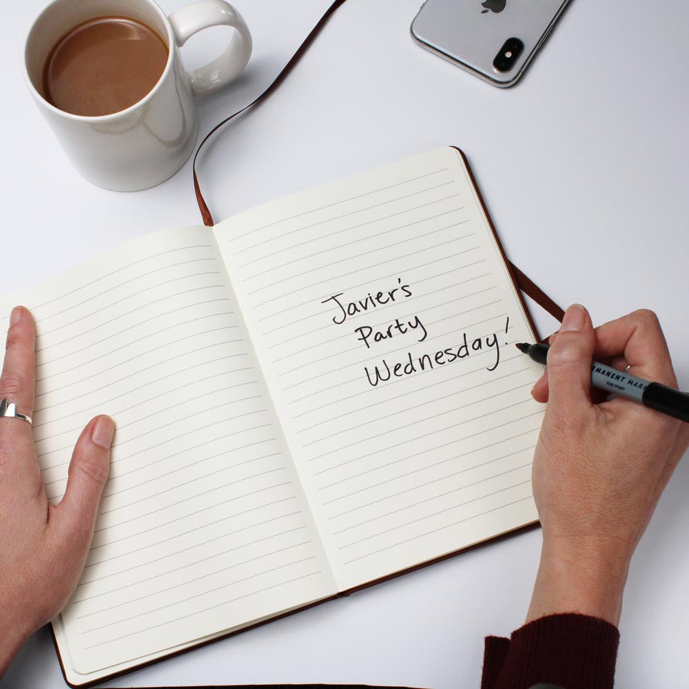 Be Strong & Courageous — Leather Journal | Joshua 1:9