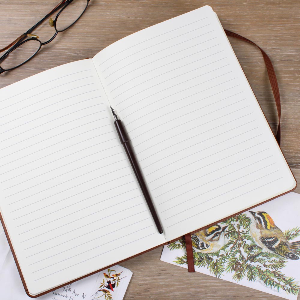 Be Strong & Courageous — Leather Journal | Joshua 1:9