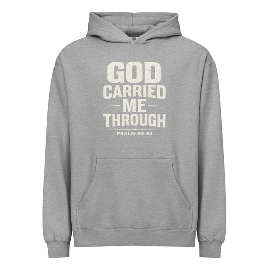 GOD CARRIED ME THROUGH HOODIE - ES Christian Wear