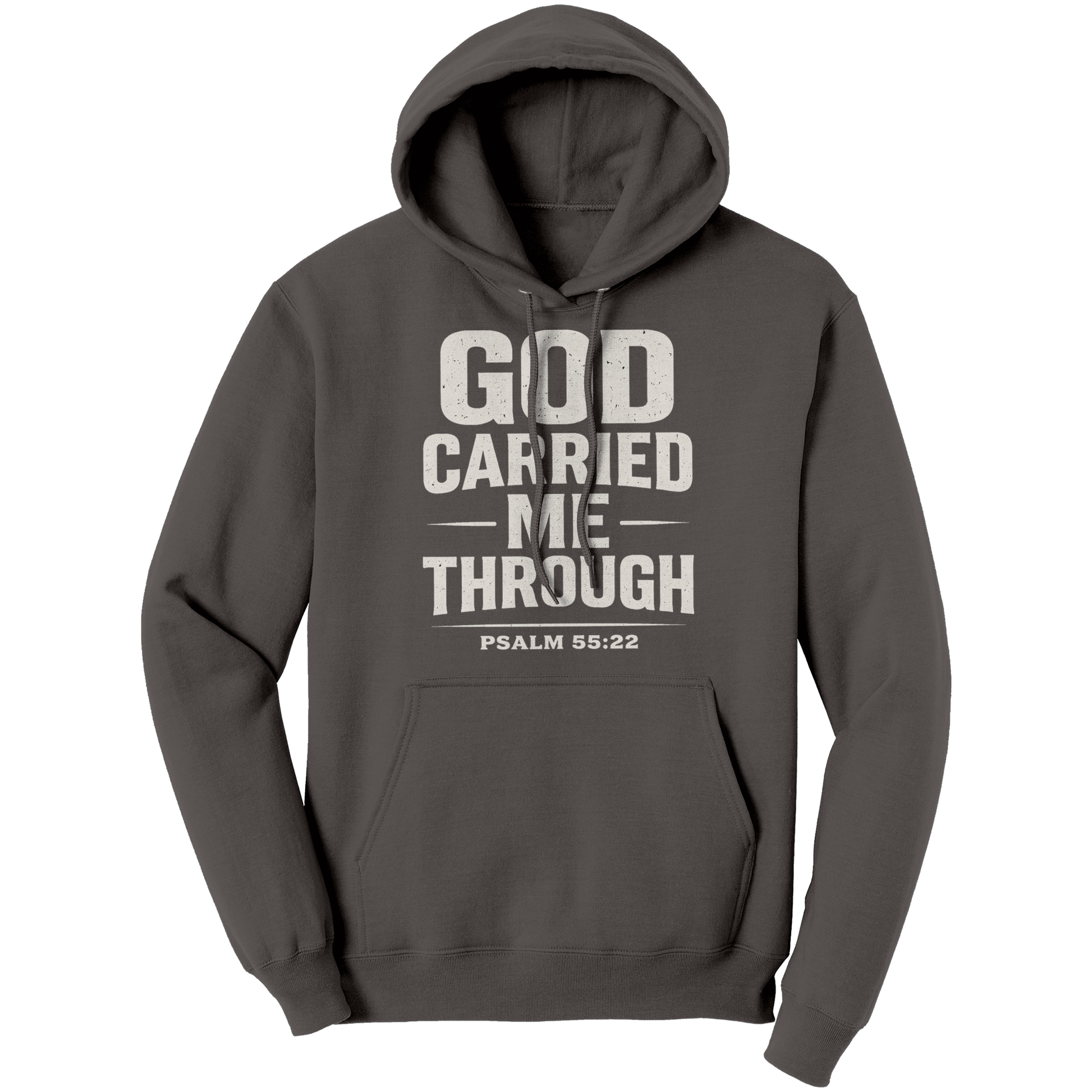 God Carried Me Through Psalm 55:22 Hoodie - ES Christian Wear