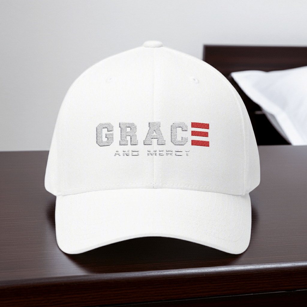 Grace and Mercy Closed Back Structured Cap Embroidery - ES Christian Wear