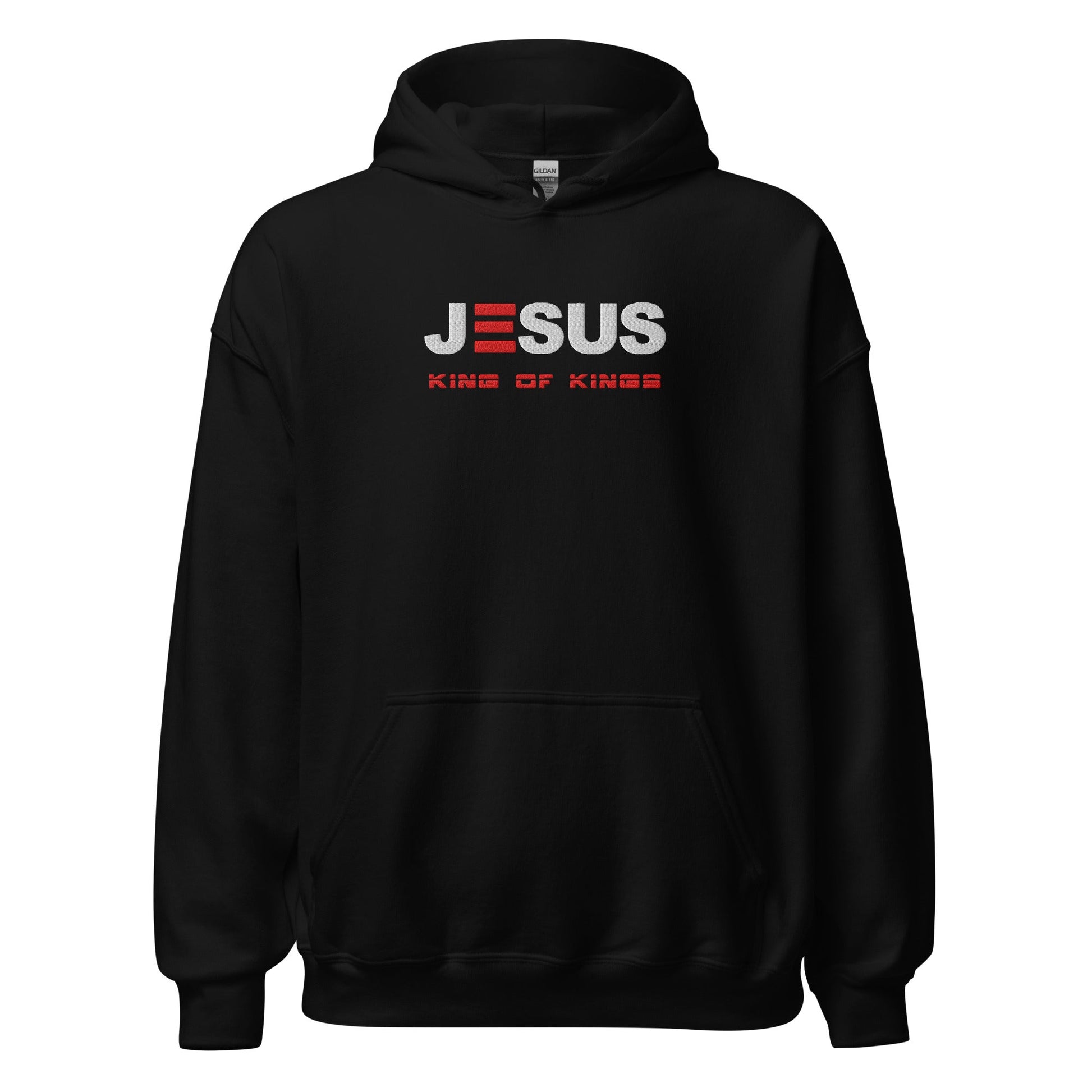 Jesus King of Kings white and red embroidery