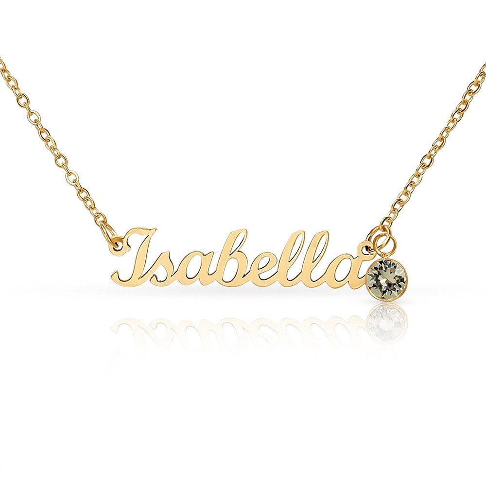 Mother - In - Law Custom Name Necklace with Birthstone - ES Christian Wear