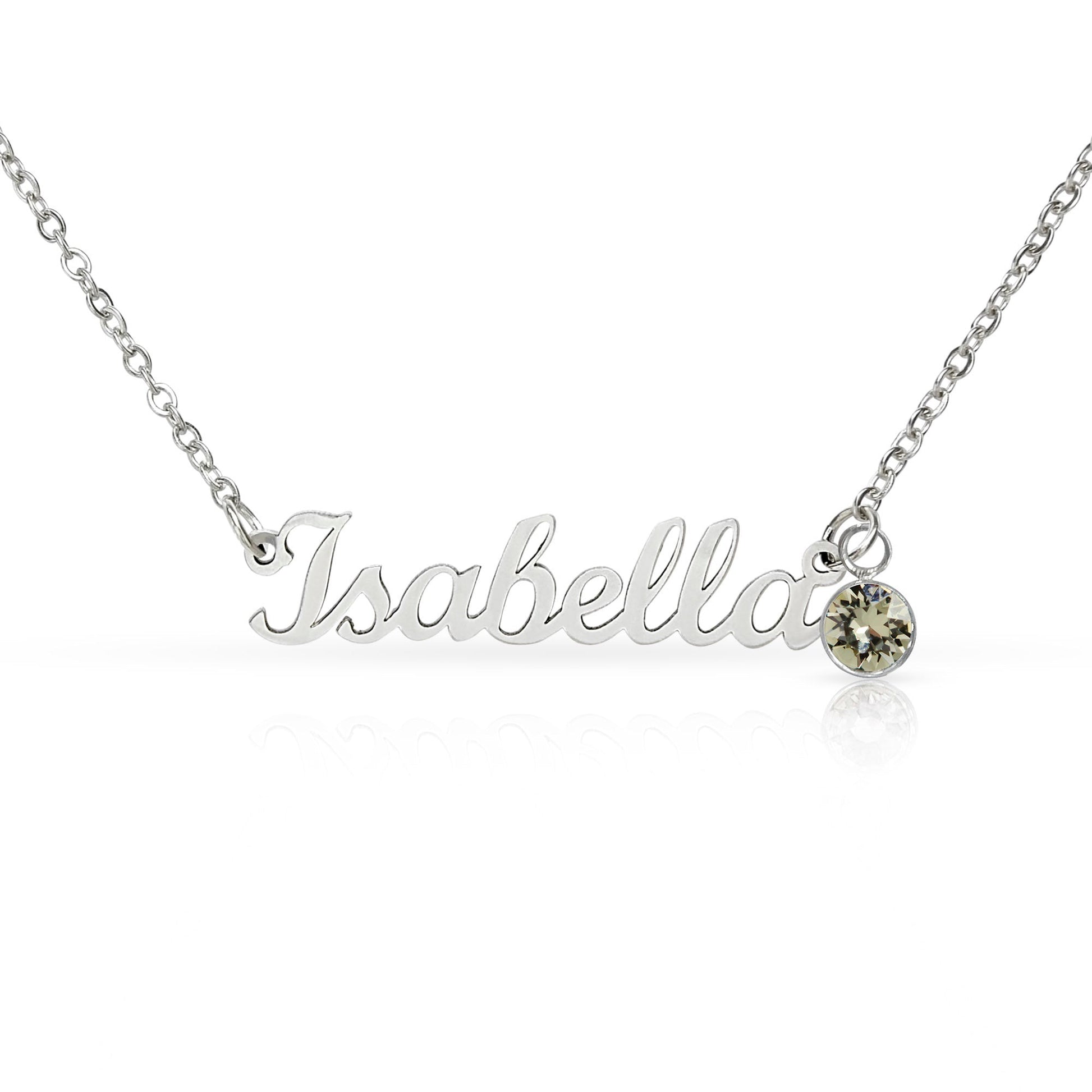 Mother - In - Law Custom Name Necklace with Birthstone - ES Christian Wear