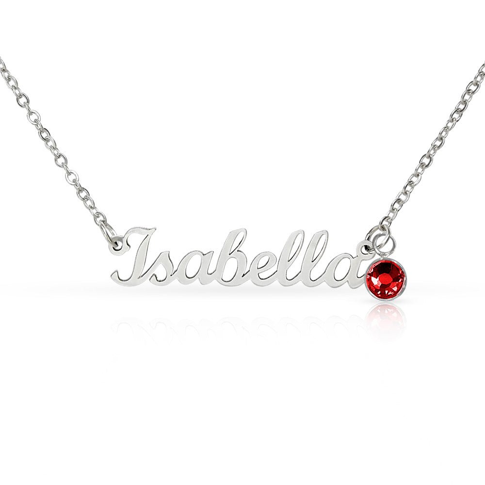 Mother - In - Law Custom Name Necklace with Birthstone - ES Christian Wear