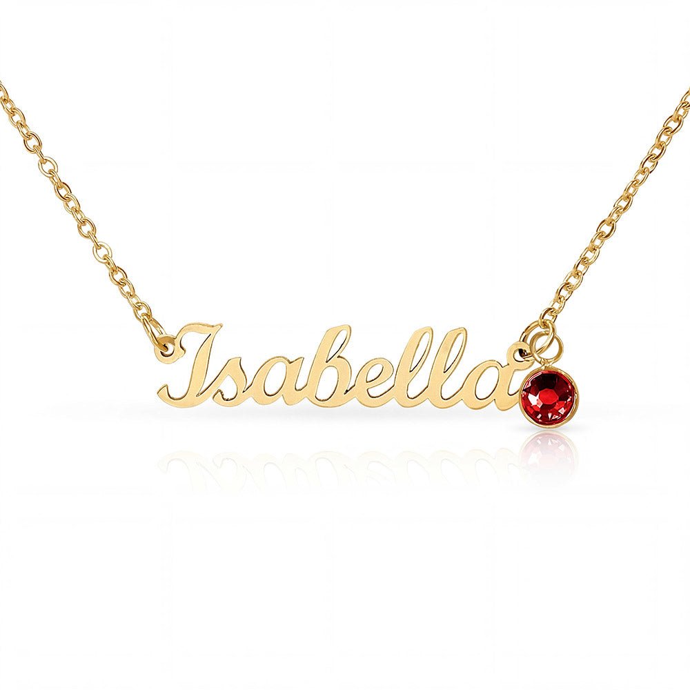 Mother - In - Law Custom Name Necklace with Birthstone - ES Christian Wear