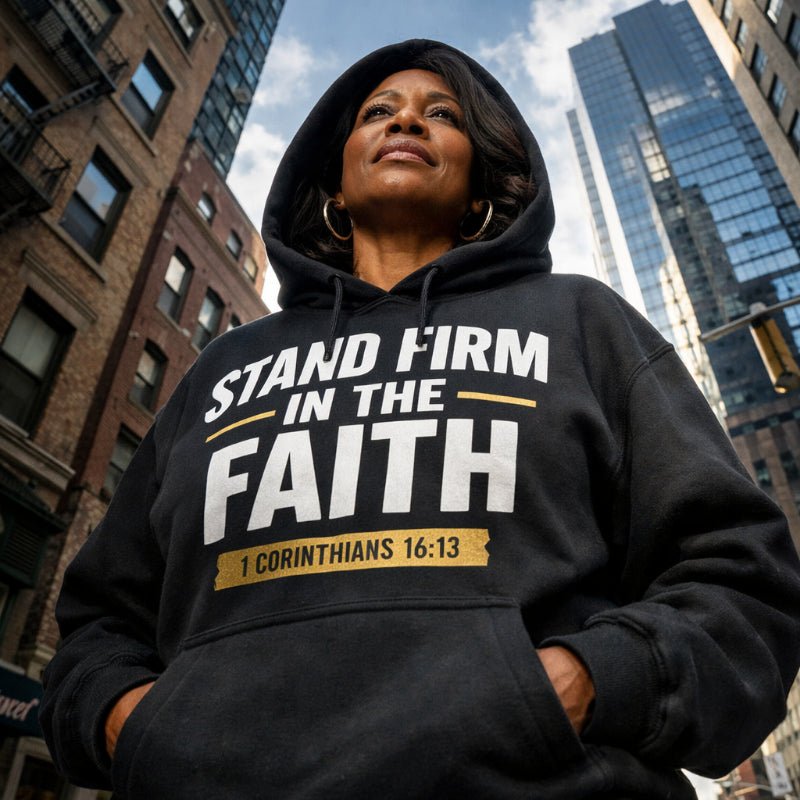 STAND FIRM IN THE FAITH UNISEX HOODIE - ES Christian Wear