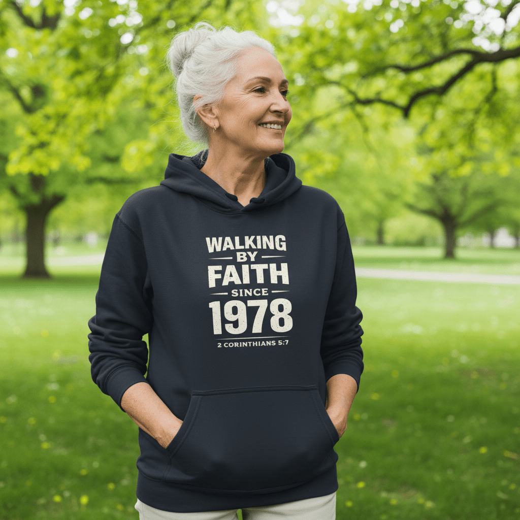 WALKING BY FAITH SINCE 1978 HOODIE - ES Christian Wear